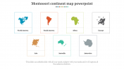Montessori Continent Map PPT Template and Google Slides