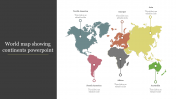 World Map showing continents PPT Template & Google Slides 