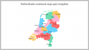 Netherlands Continent Map Quiz Template for Presentation
