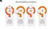 Stunning SWOT Template PowerPoint In Orange Color Slide