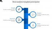Effective SWOT Analysis Template PowerPoint In Blue Color