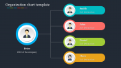 Best Organization Chart Template With Four Nodes Design