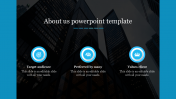 Amazing About us PowerPoint Template with Three Nodes Slides