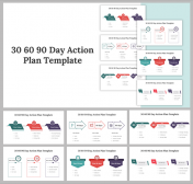 30 60 90 Day Action Plan PowerPoint And Google Slides Themes
