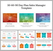 30 60 90 Day Plan Sales Manager Google Slides Templates