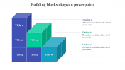 Building Blocks Diagram PowerPoint With Cube Designs