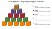 Multi-Color Building Blocks Diagram PowerPoint Template