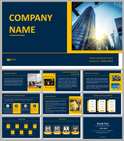 About Us Company PowerPoint and Google Slides Themes