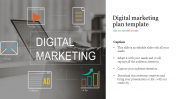 Digital Marketing Plan Template With Portfolio Design