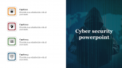Affordable Cyber Security PowerPoint With Four Nodes