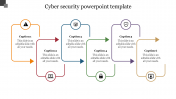 Cyber Security PowerPoint Template Slide Design-6 Node