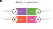 Use Education PowerPoint Design With Four Nodes Slide
