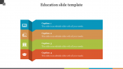 Education slide template - Layered vertical design