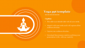 Get Yoga PPT Template Presentation With Orange Background