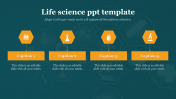 Life science PPT template with mixed shapes