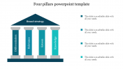Four Pillars PowerPoint Template Slide Presentation
