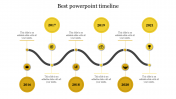 Best PowerPoint Timeline Template Slide Design 6-Node