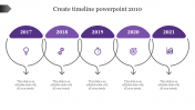 Five Node-Create Timeline PowerPoint 2010 Presentation
