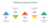 Best Timeline PPT Template Download With Five Node