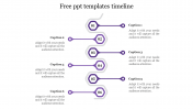 Use Free PPT Templates Timeline In Purple Color Slide