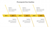 Attractive PowerPoint Free Timeline Template 6-Node