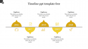 Effective Timeline PPT Template Free In Yellow Color