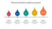 Horizontal Timeline Template PowerPoint - Drop Model 