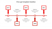 Stunning Free PPT Template Timeline In Red Color Slide