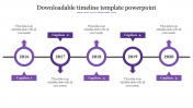 Downloadable Timeline Template PowerPoint With Purple