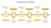 Attractive PowerPoint Year Timeline Template Presentation