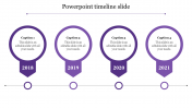 Creative PowerPoint Timeline Slide In Purple Color