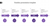 Use Timeline Presentation Template In Purple Color