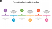 Use Creative Free PPT Timeline Template Download 6 Node