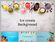 Ice Cream Background PowerPoint And Google Slides Templates