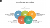 Amazing Multi-Color Venn Diagram PPT Template Slide
