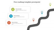 Get Free Roadmap Template PowerPoint With Three Node