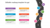 Editable Roadmap Template for PPT Themes Presentation
