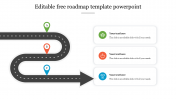 Editable Free Roadmap PowerPoint Template and Google Slides