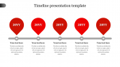 Best Timeline Presentation Template Design PPT Slide