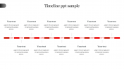 Editable Timeline PPT Sample With Stick Model Slide
