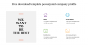 Free Download Template PowerPoint Company Profile With Four Nodes