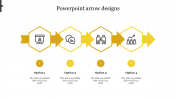 Editable PowerPoint Arrow Designs With Hexagon Model
