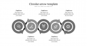 Creative Circular Arrow Template Slide Diagram