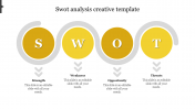 SWOT Analysis Creative Template  For Presentation Slide