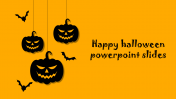 Alluring Pumpkin Theme Happy Halloween PowerPoint Slides