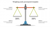 Elegant Weighing Scale PowerPoint Template Presentation