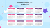 Buy Calendar Template 2021 PowerPoint For Presentation
