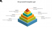 Six Noded 3D Pyramid Template PPT Presentation