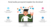 Stunning Social Media PowerPoint Template Free Download