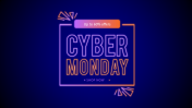Best Cyber Monday Background PPT Template